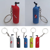 Maxbell Novelty Mini Diving Tank Key Chain Holder Dive Flag Keyring Keychain Gray