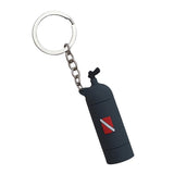 Maxbell Novelty Mini Diving Tank Key Chain Holder Dive Flag Keyring Keychain Gray