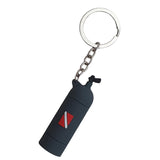 Maxbell Novelty Mini Diving Tank Key Chain Holder Dive Flag Keyring Keychain Gray