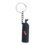 Maxbell Novelty Mini Diving Tank Key Chain Holder Dive Flag Keyring Keychain Gray