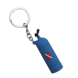 Maxbell Novelty Mini Diving Tank Key Chain Holder Dive Flag Keyring Keychain Blue