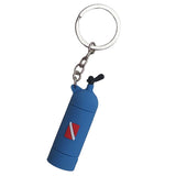 Maxbell Novelty Mini Diving Tank Key Chain Holder Dive Flag Keyring Keychain Blue