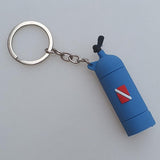 Maxbell Novelty Mini Diving Tank Key Chain Holder Dive Flag Keyring Keychain Blue