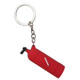 Maxbell Novelty Mini Diving Tank Key Chain Holder Dive Flag Keyring Keychain Red