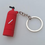 Maxbell Novelty Mini Diving Tank Key Chain Holder Dive Flag Keyring Keychain Red