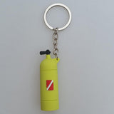 Maxbell Novelty Mini Diving Tank Key Chain Holder Dive Flag Keyring Keychain Yellow
