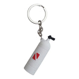 Maxbell Novelty Mini Diving Tank Key Chain Holder Dive Flag Keyring Keychain White