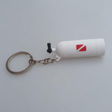 Maxbell Novelty Mini Diving Tank Key Chain Holder Dive Flag Keyring Keychain White