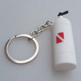 Maxbell Novelty Mini Diving Tank Key Chain Holder Dive Flag Keyring Keychain White
