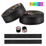 Maxbell 2Pcs Bicycle Handlebar Tape PU Leather Fishing Rod Wrap End Plugs Assorted