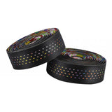 Maxbell 2Pcs Bicycle Handlebar Tape PU Leather Fishing Rod Wrap End Plugs Assorted