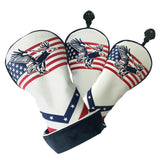 Maxbell 3pcs/set Golf Club Head Cover Wood Driver Headcover sGuard with Number Tag