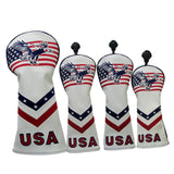 Maxbell 4pcs/Set Golf Headcover 460cc Driver Wood Head Cover with No. Tag