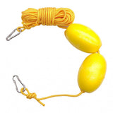 Maxbell High Strength Kayak Tow Rope Throw Line with Dual EVA Floats Clip Accessory