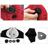 Maxbell Cycling Mask Motorcycle Bicycle Half Facemask Dust Pollution Filter Red