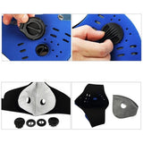 Maxbell Cycling Mask Motorcycle Bicycle Half Facemask Dust Pollution Filter Blue