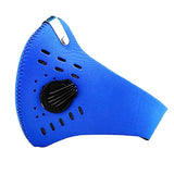 Maxbell Cycling Mask Motorcycle Bicycle Half Facemask Dust Pollution Filter Blue