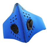 Maxbell Cycling Mask Motorcycle Bicycle Half Facemask Dust Pollution Filter Blue