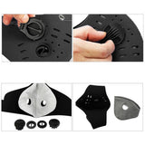 Maxbell Cycling Mask Motorcycle Bicycle Half Facemask Dust Pollution Filter Black