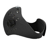 Maxbell Cycling Mask Motorcycle Bicycle Half Facemask Dust Pollution Filter Black