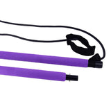 Maxbell Portable Pilates Bar  Adjustable Exercise Stick Resistance Band Tube Purple