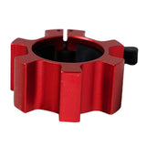 Maxbell Solid Dumbbell Clamp Collars Barbell Spin Lock Gym Weight Bar Clip Red