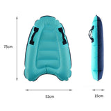 Maxbell Portable Inflatable Surf Body Board with Handle Swimming Floating Mat Multi