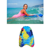 Maxbell Portable Inflatable Surf Body Board with Handle Swimming Floating Mat Multi