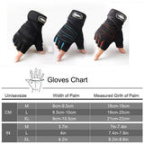 Maxbell Cycling Fingerless Gloves Half Finger Sports Gloves Black+Light Blue  XL