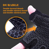 Maxbell Cycling Fingerless Gloves Half Finger Sports Gloves Black+Light Blue  XL