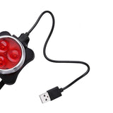 Maxbell USB Rechargeable Bike Lights Set Head Tail Light Lamp Front+Tail Light
