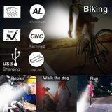 Maxbell USB Rechargeable Bike Lights Set Head Tail Light Lamp Front+Tail Light