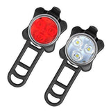 Maxbell USB Rechargeable Bike Lights Set Head Tail Light Lamp Front+Tail Light
