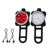 Maxbell USB Rechargeable Bike Lights Set Head Tail Light Lamp Front+Tail Light
