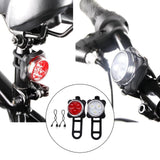 Maxbell USB Rechargeable Bike Lights Set Head Tail Light Lamp Front+Tail Light