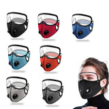 Maxbell Men Women Face Protective Mask with Eyes Shield Goggle Anti Haze  Black