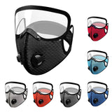 Maxbell Men Women Face Protective Mask with Eyes Shield Goggle Anti Haze  Black