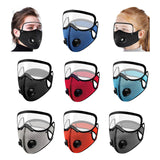 Maxbell Men Women Face Protective Mask with Eyes Shield Goggle Anti Haze  Black