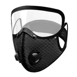 Maxbell Men Women Face Protective Mask with Eyes Shield Goggle Anti Haze  Black