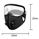 Maxbell Men Women Face Protective Mask with Eyes Shield Goggle Anti Haze  Black