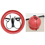 Maxbell Yoga Ball Chair Inflatable Stability Holder Base Resistance Bands Red