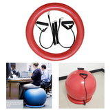 Maxbell Yoga Ball Chair Inflatable Stability Holder Base Resistance Bands Red