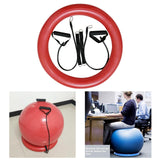 Maxbell Yoga Ball Chair Inflatable Stability Holder Base Resistance Bands Red