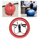 Maxbell Yoga Ball Chair Inflatable Stability Holder Base Resistance Bands Red