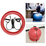 Maxbell Yoga Ball Chair Inflatable Stability Holder Base Resistance Bands Red