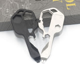 Maxbell Stainless Steel Multi-Tool Key Shaped Pocket Tool Bottle Opener Tools Black