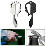 Maxbell Stainless Steel Multi-Tool Key Shaped Pocket Tool Bottle Opener Tools Black