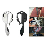 Maxbell Stainless Steel Multi-Tool Key Shaped Pocket Tool Bottle Opener Tools Black