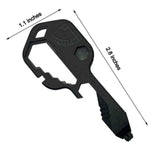 Maxbell Stainless Steel Multi-Tool Key Shaped Pocket Tool Bottle Opener Tools Black