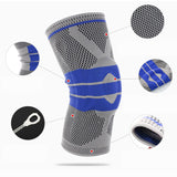 Knee Brace Kneepad Sports Stabilizer Silicone Gel Knees Support Pad Gray XXL